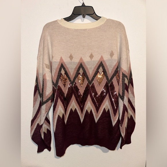 NWT Blue Sol Plus Size Sequined Sweater - Picture 3 of 4